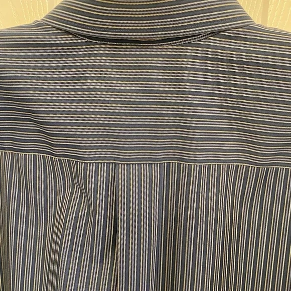 Daniel Cremieux NON IRON Blue Striped Dress Shirt - Picture 5 of 6